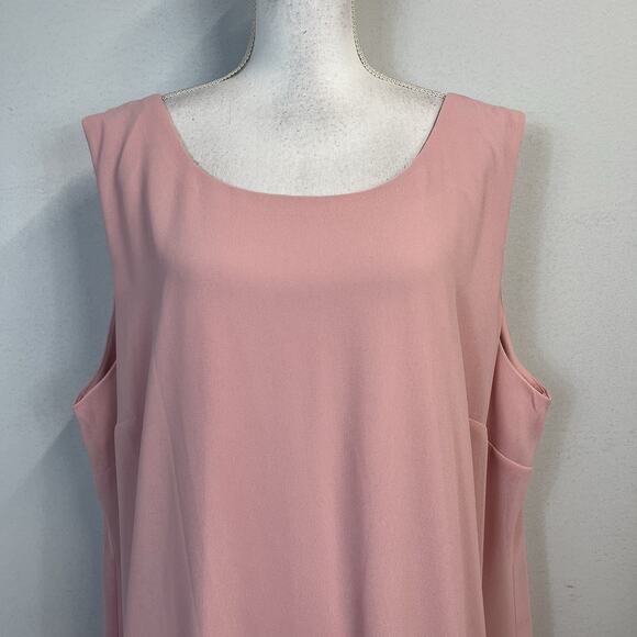 Jessica Howard 2pc Jacket Dress Plus sz 24W Pink Crepe Wedding Evening Cocktail - Picture 11 of 12